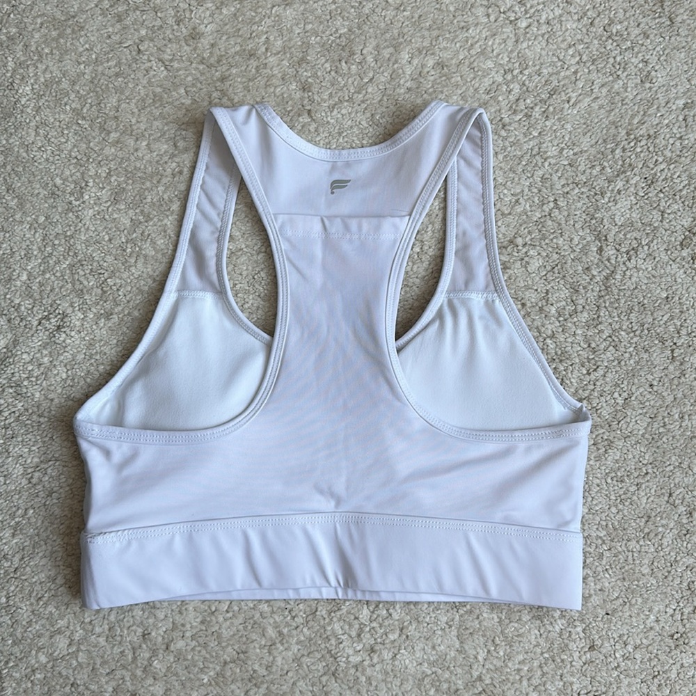 Fabletics On-The-Go Medium Impact Sports Bra - White - Picture 5 of 6